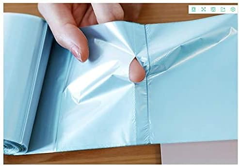 Thick Trash Bags Garbage Bags 150 Count (5 Rolls) 45 50cm 10L for Kitchen Office Bedroom Bathroom (Turkey Blue)