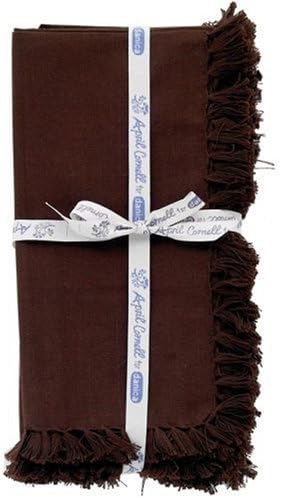 April Cornell Essentials Napkin Set of 6, Cocoa