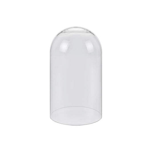 10" Tall Clear Glass Display Cloche, Dome Shape for Terrarium, Plants, Trinkets, Cakes, Figurines, LED Light String, Candle. Cloche Glass Dome, Bell Jar Display Case (1, 5.5"x10")