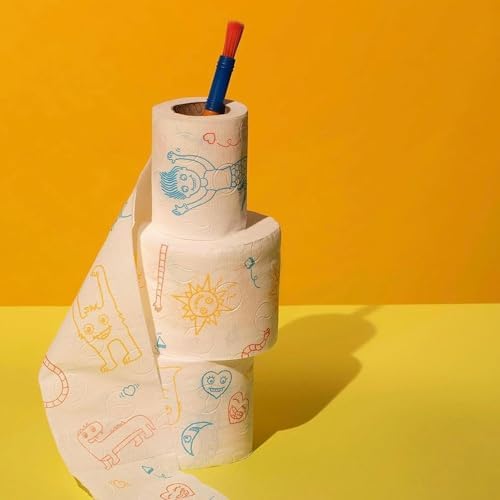 Renova Kids Toilet Paper 4 Rolls Pack - 3 Ply - 160 Sheets per Roll - Soft, Playful, and Ready for Any Bathroom Adventure - Make Potty Time Fun