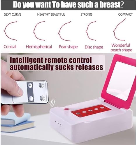 Electric Breast Massager Cup, Enlargement Breast Massage Enhancement Machine with 5 Intensity Levels, Prevent Sagging