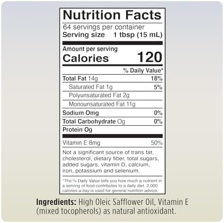 Oleico - High Oleic, Non GMO Certified, Kosher Verified, Expeller Pressed, High Heat Stable Safflower Oil, Bottle of 32.3 fl oz (Pack of 3)