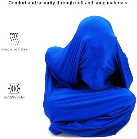 Sensory Body Sock for Kids, 3-5 Years Old, Small Size,40" H x 27", Good for Height 33" - 42", Navy Blue