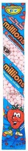 Millions Tubes Strawberry - 60g - Pack of 4
