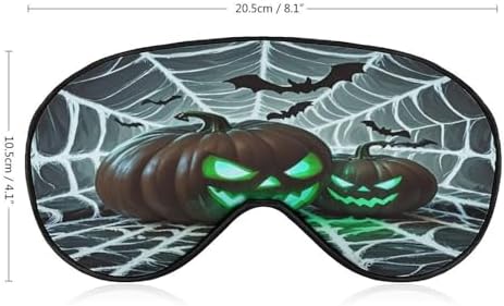 Green Pumpkin Sleep Mask for Women Men Soft Breathable Eye Masks Light Blocking Sleeping Mask for Side Sleeper Eye Cover Night Blindfold Sleep Shade Cover for Sleeping Travel Nap