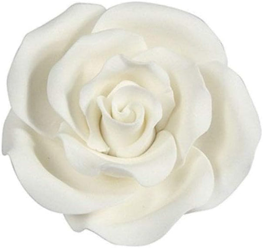 Culpitt WHITE 38mm M Edible Sugar Soft Roses Wedding Cup Cake Icing Decoration