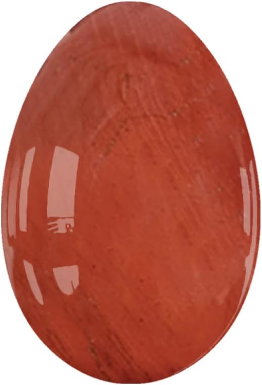 Undrilled Yoni Eggs Natural Real Jade Massage Egg for Women Kegel Exercise Feminine Hygiene Massage Balls,Red Jasper,M-4x2.5cm