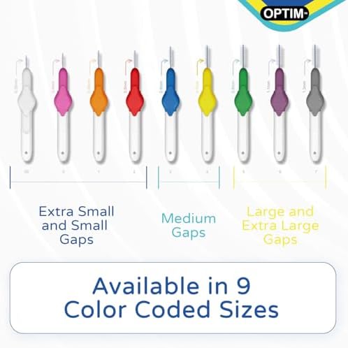 Stoddard OPTIM Soft Interdental Brushes XXX Fine -2.0mm Orange - 25 Brush Bulk Pack