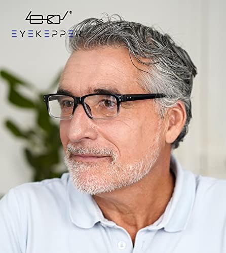 (Must Buy Both Eye) Black Clear-Right Eye +0.00 Reading Glasses with Different Strength for Each Eye