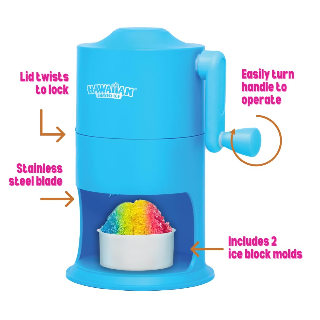 Hawaiian Shaved Ice Essential Snow Cone Machine bundled with Hawaiian Shaved Ice Mini Snow Cone Machine