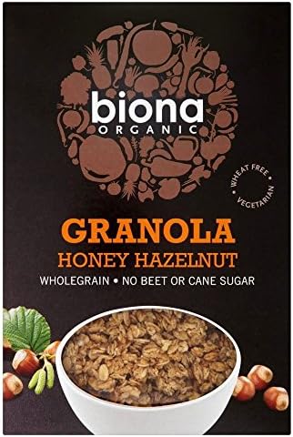 Biona Organic Honey Hazelnut Crunchy Granola (375g) - Pack of 2