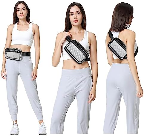 VOROLO Fanny Pack For Women And Men Crossbody Bag Belt Bag with Adjustable Strap Graduation Gifts Clear Grey-1