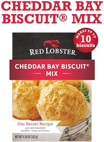 Red Lobster Cheddar Bay Biscuit Mix, Garlic Herb Seasoning Included, Cheddar Biscuit Mix, 11.36 Oz Box