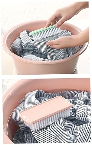 FRCOLOR 3pcs Multi Function Cleaning Brush Plastic Hair Laundry Brush for Kitchen Bathroom Tile Cleaning