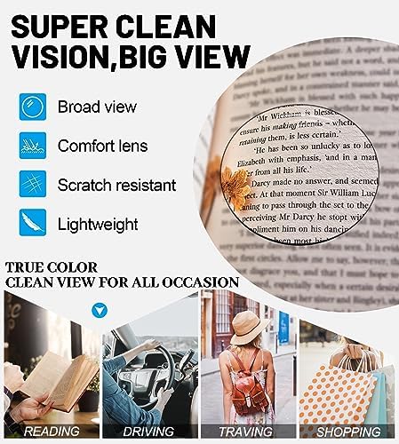 OCCI CHIARI Big Square Reading Glasses Women TR90 Readers