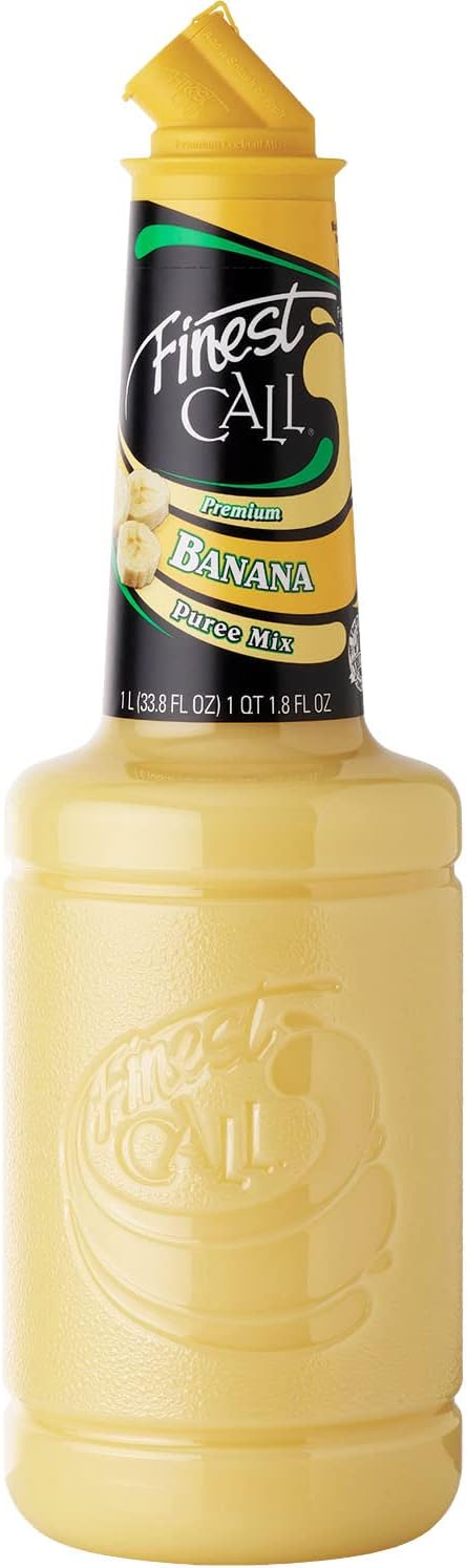 Finest Call Premium Banana Puree Drink Mix, 1 Liter Bottle (33.8 Fl Oz)