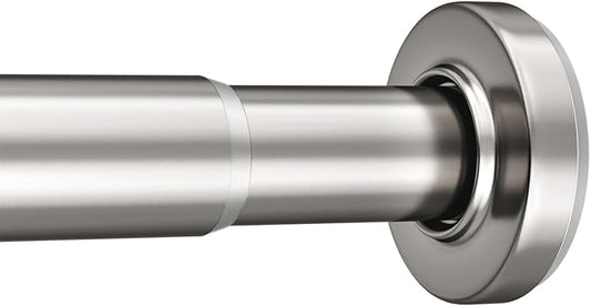 AmazerBath 31-46.5 Inches Spring Tension Shower Curtain Rod, Short Shower Rod Rust Proof Bathroom Curtain Rod, Adjustable Shower Tension Rod No Drill Easy Segmented Installation, Nickel