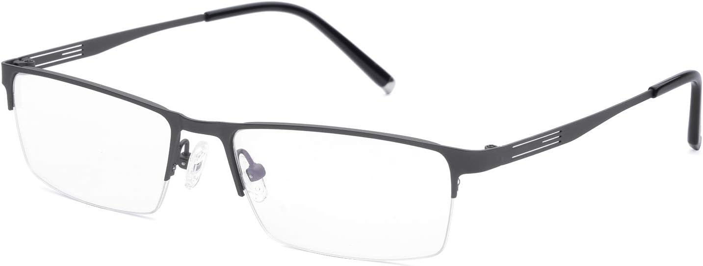 Half Frame Photochromism Gray Reading Glasses +1.25 Titanium Alloy Transition Readers Eyeglasses
