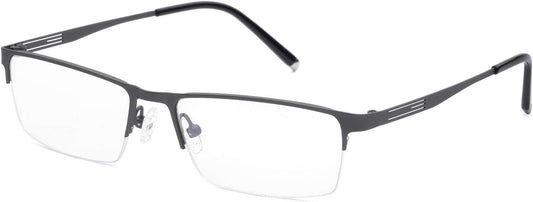 Half Frame Photochromism Gray Reading Glasses +1.25 Titanium Alloy Transition Readers Eyeglasses