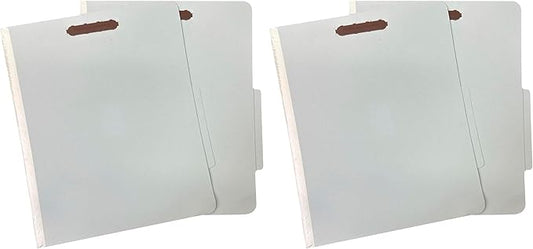 Amazon Basics Sturdy Pressboard Classification File Folders with Fasteners, Dividers, 2" Expansion for Documents Organization, 11.97 x 10.55 inch, Green, 20-Pack