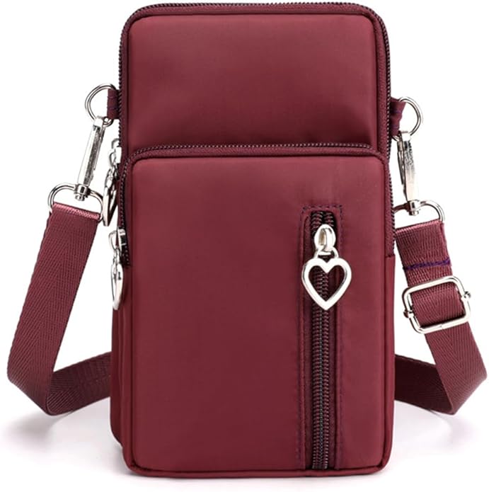 JANKS Small Crossbody Bag for Women - Mini Phone Purses with Crossbody Strap and Wallet - Nylon Arm Bag