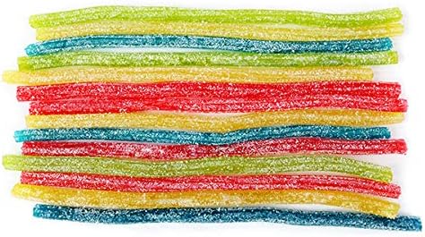 Sour Punch (1) Pack Rainbow Straws - Strawberry, Green Apple, Blue Raspberry, Lemon Flavored Candy - 3.75 oz
