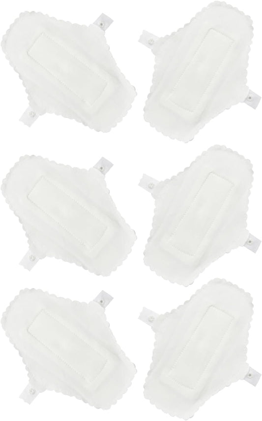 VICASKY 6pcs Waterproof Washable Sanitary Pads Set Reusable Cotton Menstrual Cloths for Women Absorbent and Leak-Resistant Lining for Daily Use