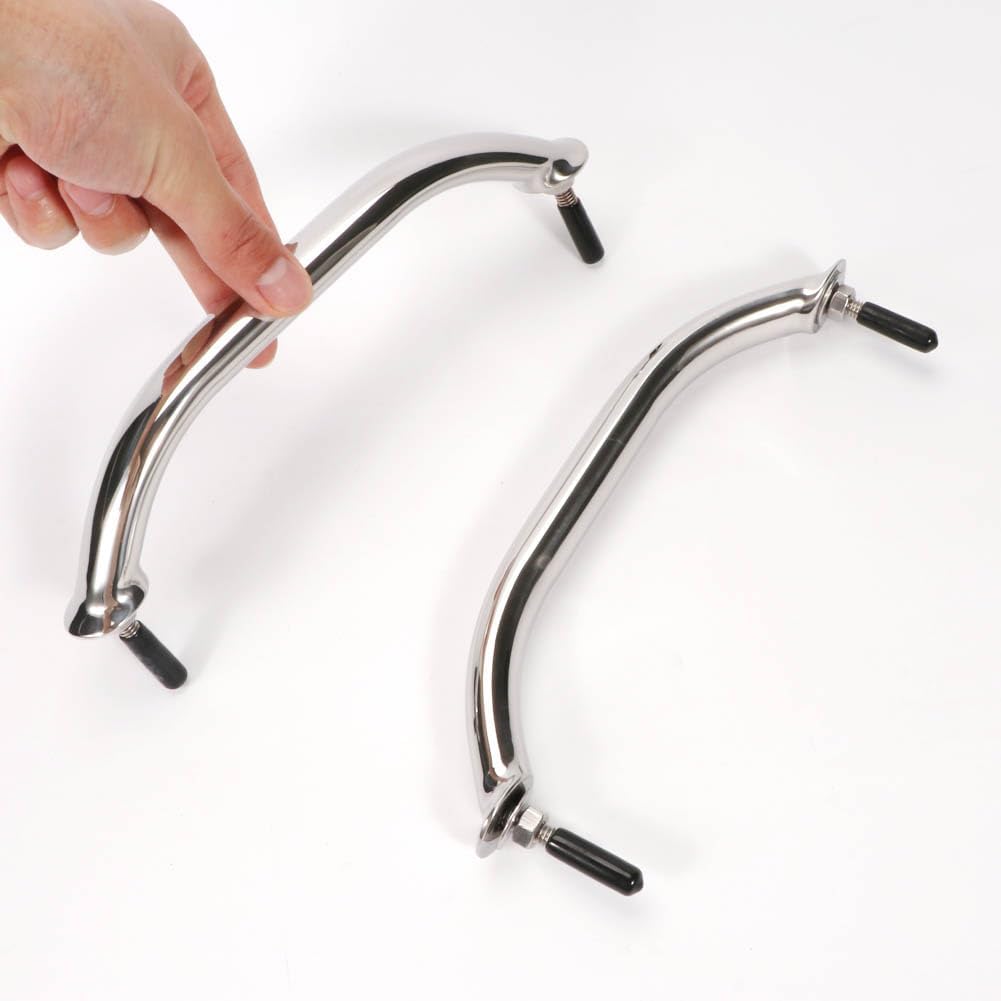 Boat Grab Bar 304 Stainless Steel Polished Grab Handle Handrail Hardware Multipurpose (2PCS)