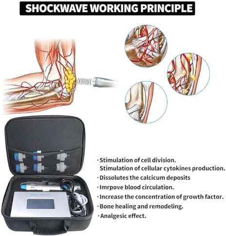 7-in-1 Focused Shockwave Therapy Machine, Extracorporeal Shock Wave Device with 7 Massage Heads for ED Treatment, Pain Relief