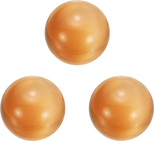 uxcell 3 Pcs Crystal Sphere, 20mm Natural Gemstone Sphere Mini Natural Quartz Ball Collection Polished Hand Carved Crystal Ball Bulk for Living Room Bedroom Garden Office, Orange