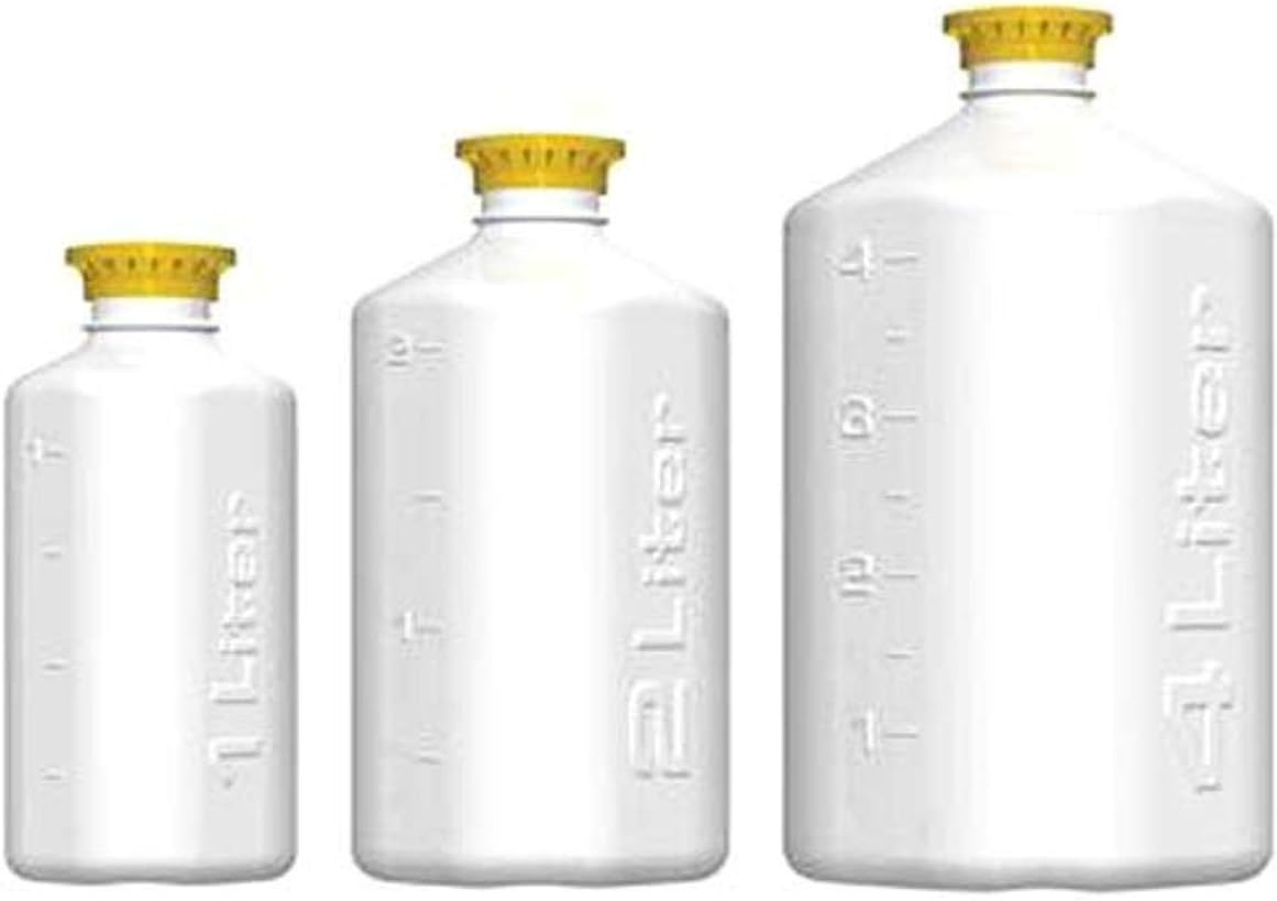 Thomas 172-2301-OEM-TMS Boston Square Bottle, 2 L, 45 mm Cap Size, 10.5" Height, 4.7" Width, 4.7" Length, HDPE/Polypropylene (Pack of 1)