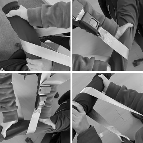 NICHOY Black Joint Mobilization Belt, Adjustable Support Belt for Physical Therapy, Rehabilitation,Gait Belts Traction Chiropractic Flexion Mobilisation(Color:A)