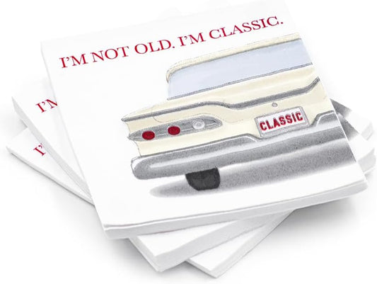30 Pk, "Classic Car" Paper Cocktail Party Napkins for Birthday Parties, Celebrations & Auto Enthusiasts