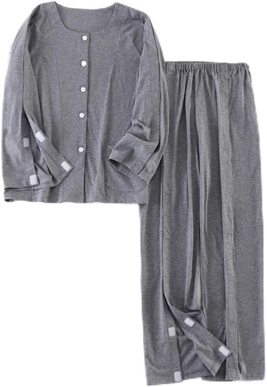 Bedridden Patient Clothing,Cotton Patient Nursing Suit,Patients Pajamas,Tear Away Pants,Disability Clothing