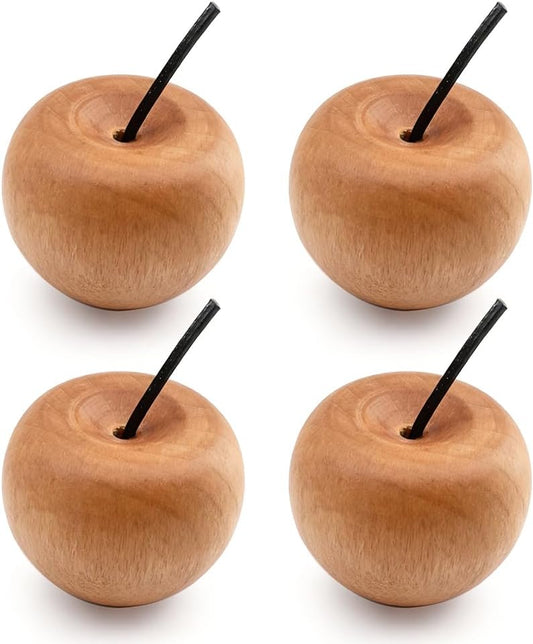 4Pcs Apple-Shaped Essential Oil Diffusers, Mini Reed Diffuser for Home Car Office Aromatherapy, Light Brown (No Oil) (Light Brown)