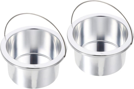 ARTIBETTER 2pcs Aluminum Wax Pot Candle Making Pot Hair Removal Wax Melting Container
