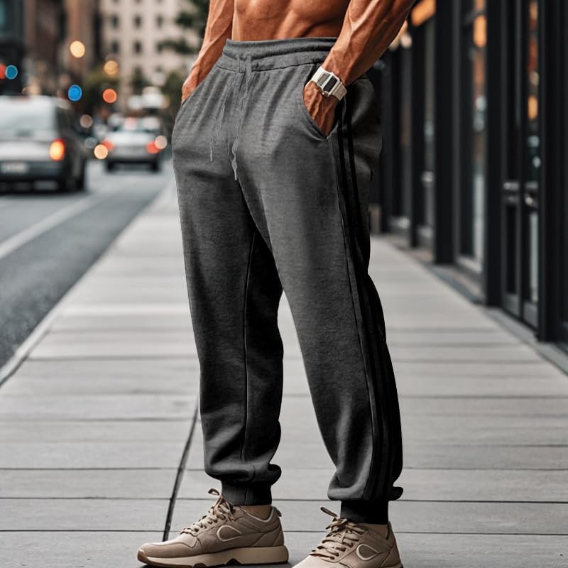 BIVENANT Men's Jogger Sweatpants Loose Baggy Stretch Waist Drawstring Lightweight Casual Athletic Pants with Pockets