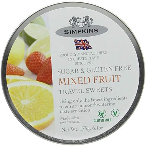 Simpkins Sugar & Gluten Free Mixed Fruit Travel Sweets x 3