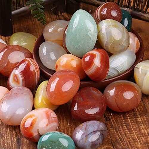 Natural Mixed Polished Agate Crystals Bulk Lot Assorted Tumbled Stones Gemstones,50g
