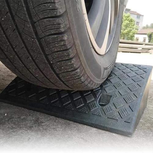 2.7-5" High Curb Ramp, Portable Lightweight Plastic Threshold Ramp, Car Ramp Kerb Ramp for Driveway, Loading Dock, Sidewalk, Scooter, Bike, Motorcycle(Black,Height 9cm/3.5inch)