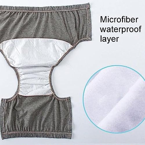 Moderate Urinary Incontinence Briefs, Breathable Incontinence Underpants Made of Cotton, Leak-Proof Underwear Washable Reusable Urinary Incontinence Briefs