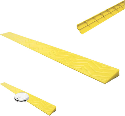 Threshold Ramps for Doorways, 2-5.5Cm Rise Threshold Ramps Non-Slip Household Ramp Transition Strip Climbing Mat Anti-Slip for Cleaning Robot (Color : Yellow, Size : Height 2cm)