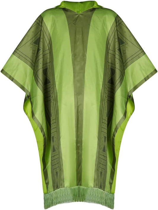 PAINEOMN Halloween Costume, Adult Green Cloak Cape Poncho Madrigal Cosplay Costume Halloween Outfit Dress up for Men