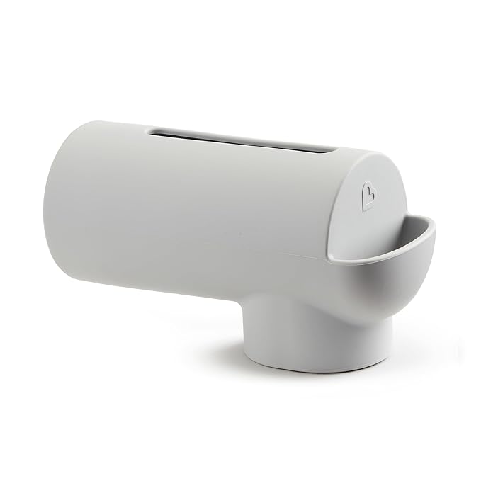 MunchkinÂ® Soft Spotâ¢ Bath Spout Cover for Baby, Bathtub Guard with Built-in Bubble Bath Dispenser, Silicone, Grey