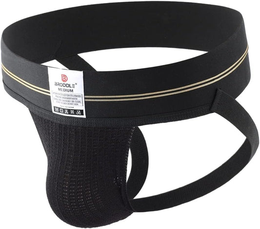 BRODDLE Men's Jockstrap Stretchy Nylon Mesh Pouch Performance Workout Athletic Supporters for Men