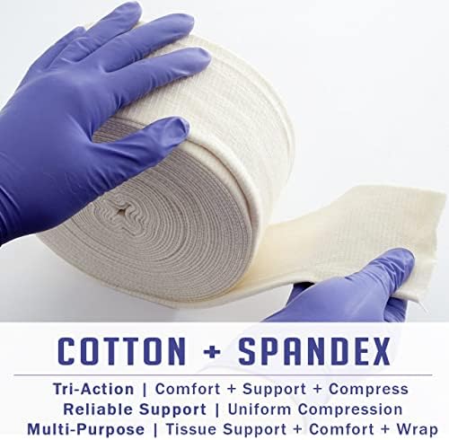 EVERLIT Elasticated Tubular Support Bandage | Stockinette Tubing for Large Arm, Knees, Legs | Light to Moderate Compression Bandage Roll For Tissue Support (Size C | 2.75" x 11 yd)