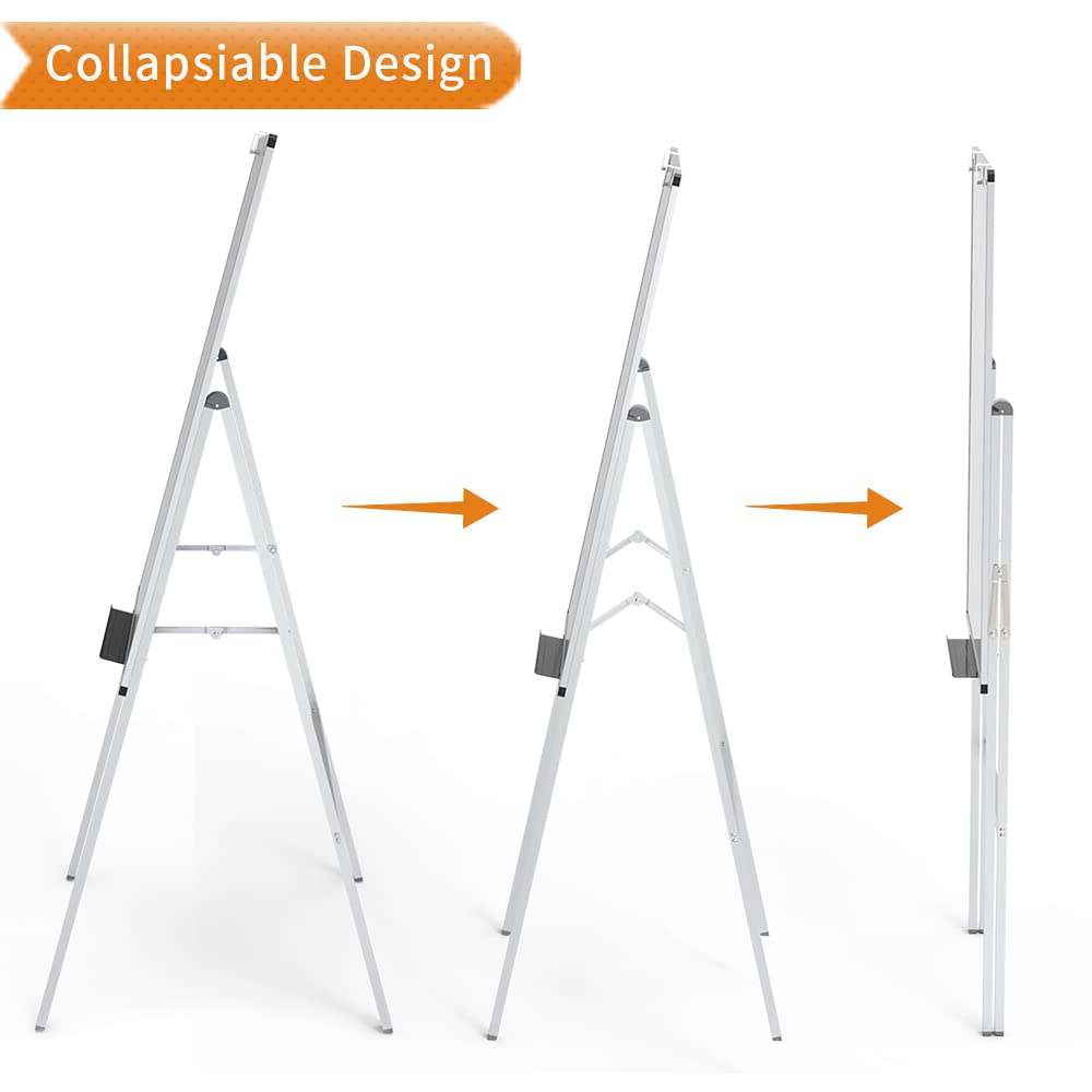 VIZ-PRO Magnetic H-Stand Whiteboard/Adjustable Dry Erase Easel,24 x 36 Inches