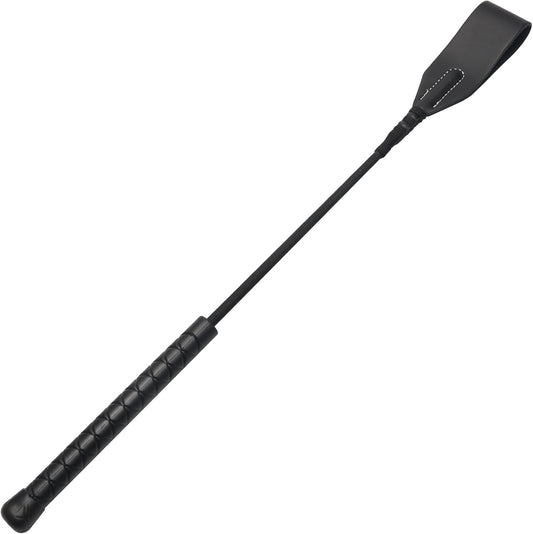 Coolrunner 18 inch Riding Crop for Horse Horse Whip with PU Leather Equestrianism Horse Crop Double Slapper Horse Whip Black Crops for Horses