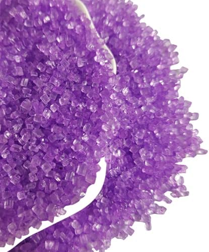 Purple Sugar Sprinkles, Edible Crystal Rock Sugar for Baking, Cupcakes Topper, Cookies Cake Decorating, Ice Cream Topping, Birthday Party Mardi Gras Christmas Supplies