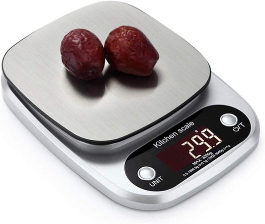 GeRRiT Digital Scale Kitchen Scale 5kg/0.1g Food Scale Electronic Scale with Backlight LED Display Screen ()
